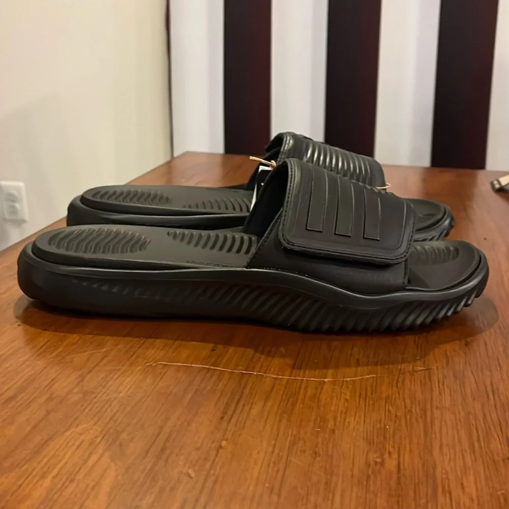 Adidas Alphabounce 2.0 Slides Sandals Shoes new GY9416 black Mens Size 12